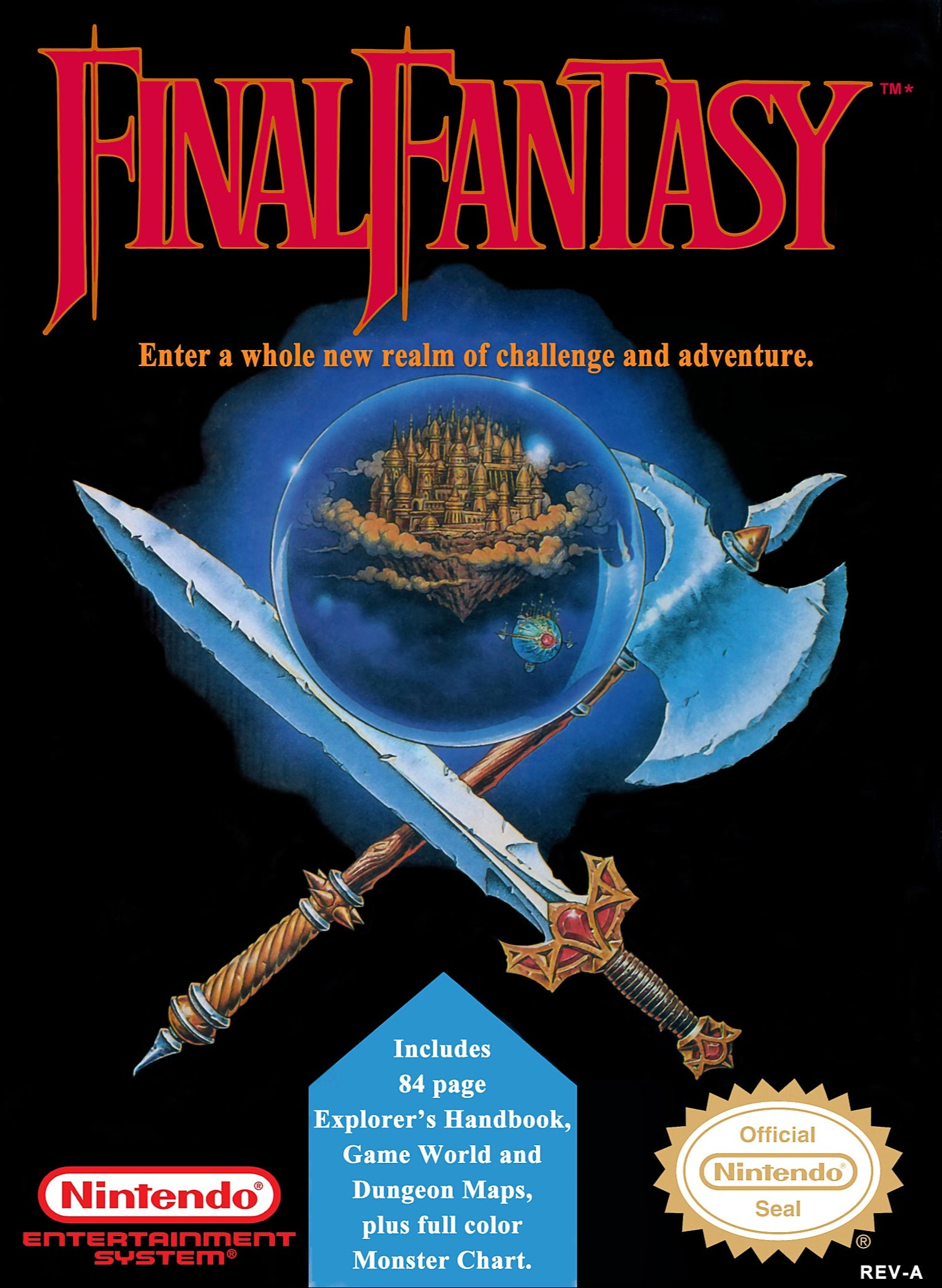 Vintage 'Final Fantasy' video game box for Nintendo Entertainment System with graphics and text.