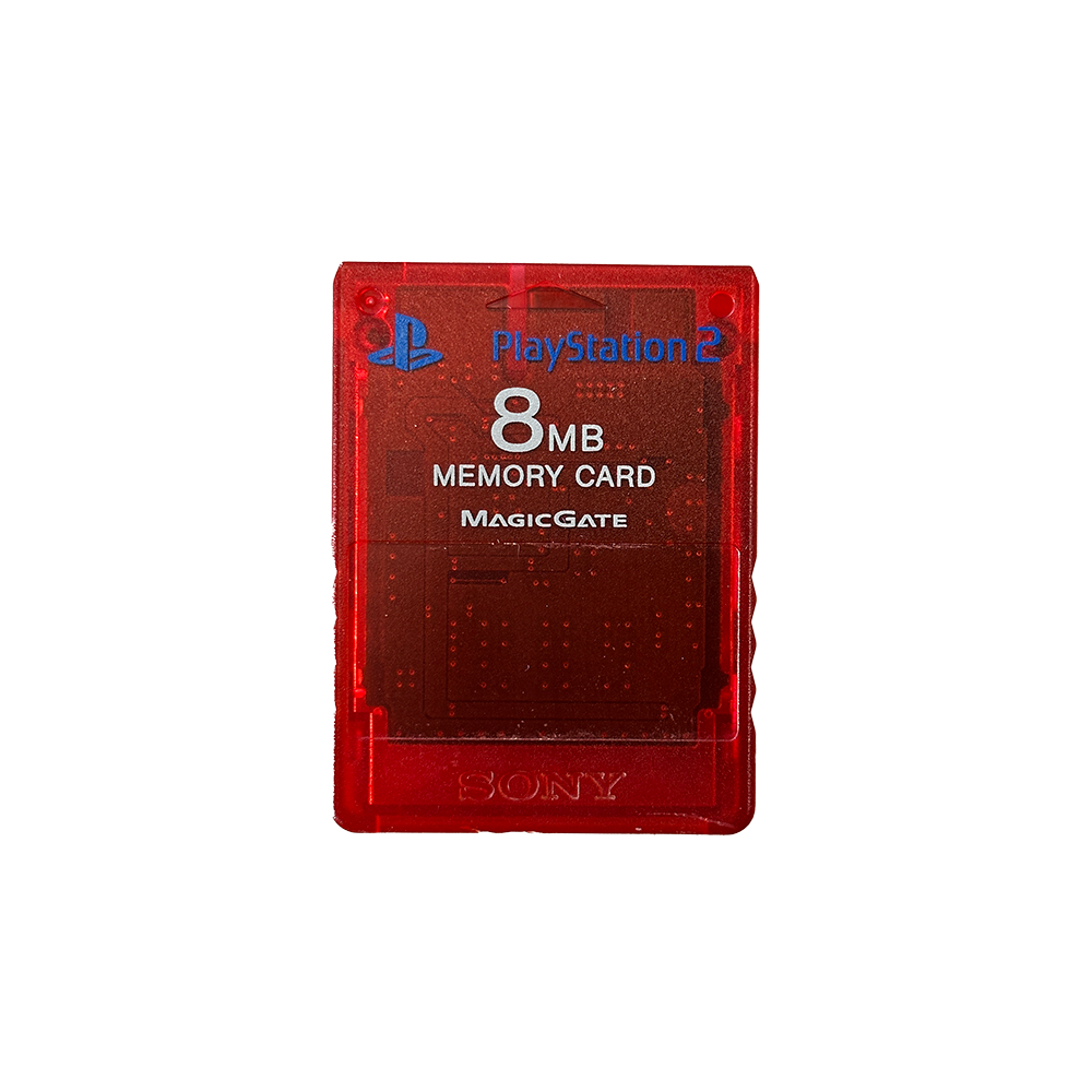 Official PlayStation 2 8MB Memory Card - Crimson Red
