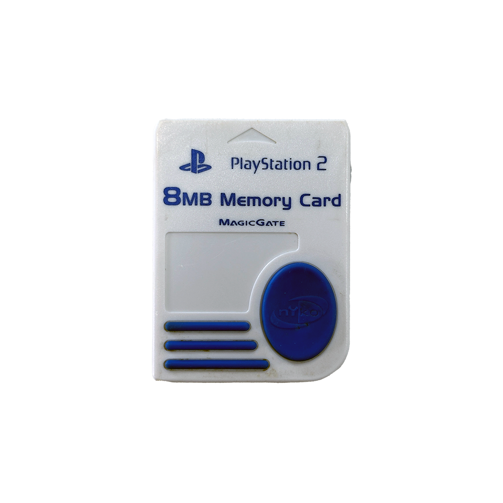 8MB PlayStation 2 Memory Card - White & Blue