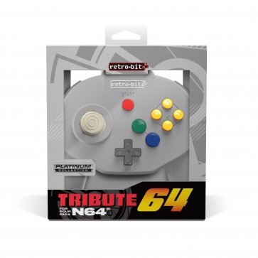 Tribute64 Wired Controller for Nintendo 64 - Gray