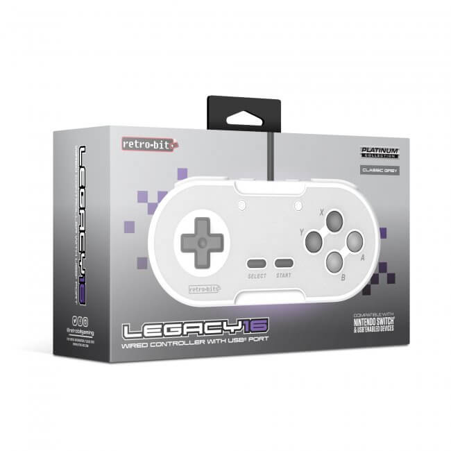 Legacy16 Wired USB Controller for Nintendo Switch / PC - Gray