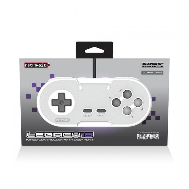 Legacy16 Wired USB Controller for Nintendo Switch / PC - Gray