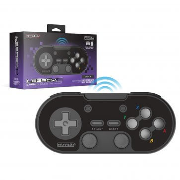 Legacy16 2.4GHz Wireless Controller for Super NES / Switch - Onyx Black