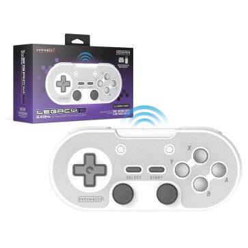 Legacy16 2.4GHz Wireless Controller for Super NES / Switch - Light Gray