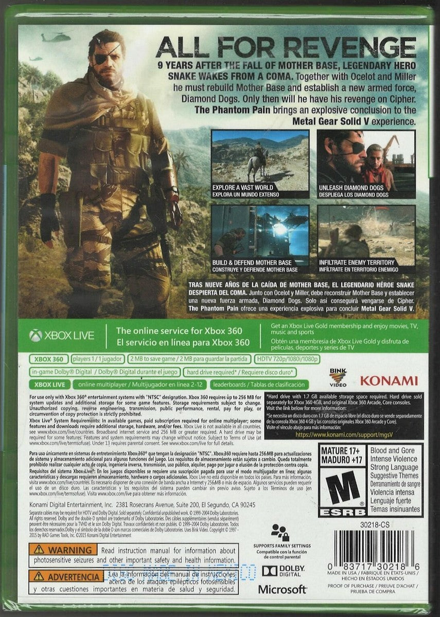 Metal Gear Solid V: The Phantom Pain - Xbox 360