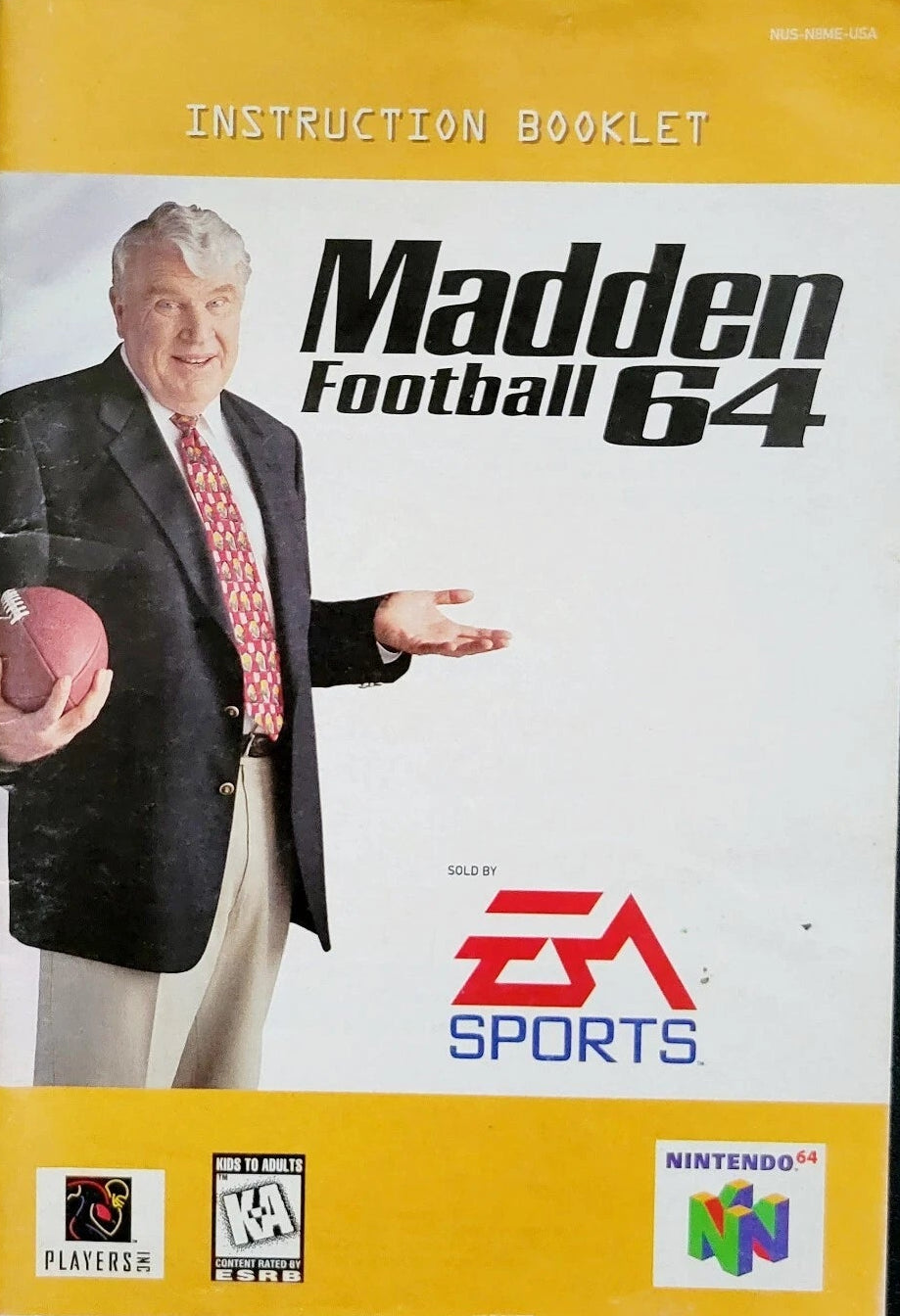 Madden Football 64 - N64 Manual
