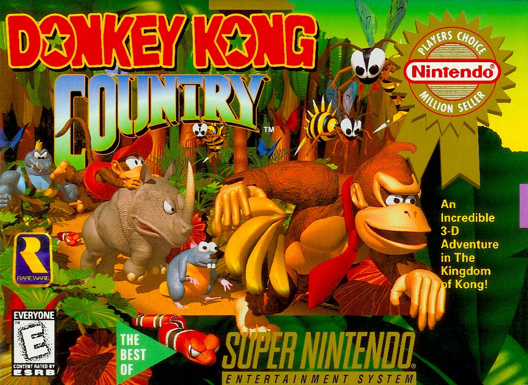 Donkey Kong Country (Player's Choice) - Super Nintendo