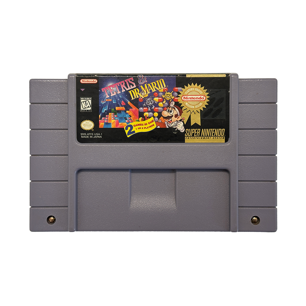 Tetris and Dr. Mario (Player's Choice) - Super Nintendo