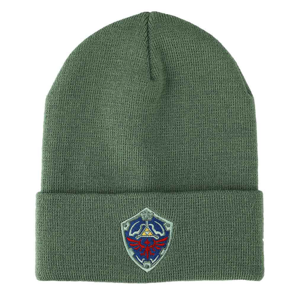 Hylian Shield Legend of Zelda Green Cuff Beanie