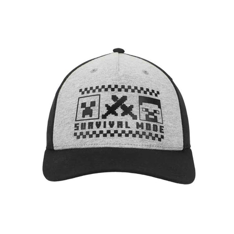 Survival Mode Minecraft Gray & Black Youth Adjustable Hat