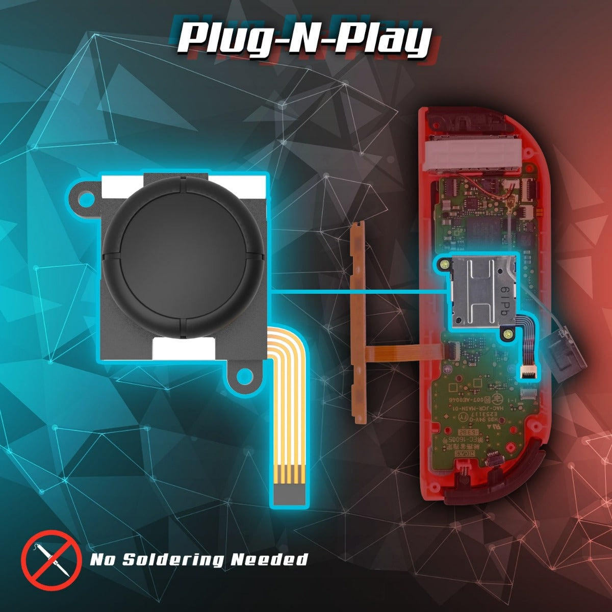 TMR Electromagnetic Joystick Replacement Kit for Nintendo Switch, Switch OLED, Switch Lite Joy Con