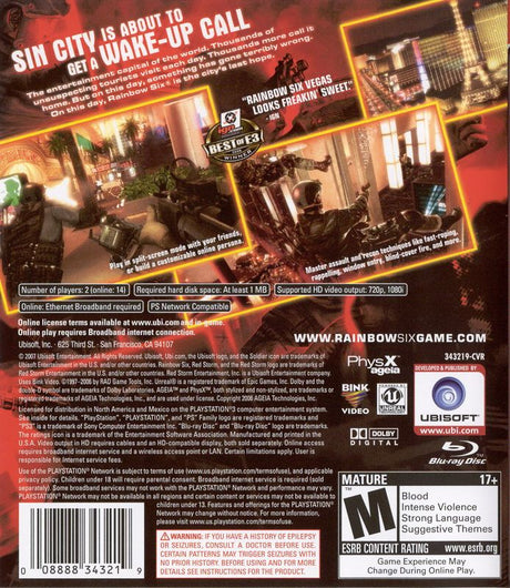 Tom Clancy's Rainbow Six: Vegas - PlayStation 3