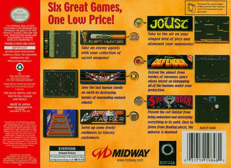 Midway's Greatest Arcade Hits Volume 1 - Nintendo 64