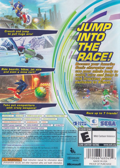 Sonic Free Riders - Xbox 360