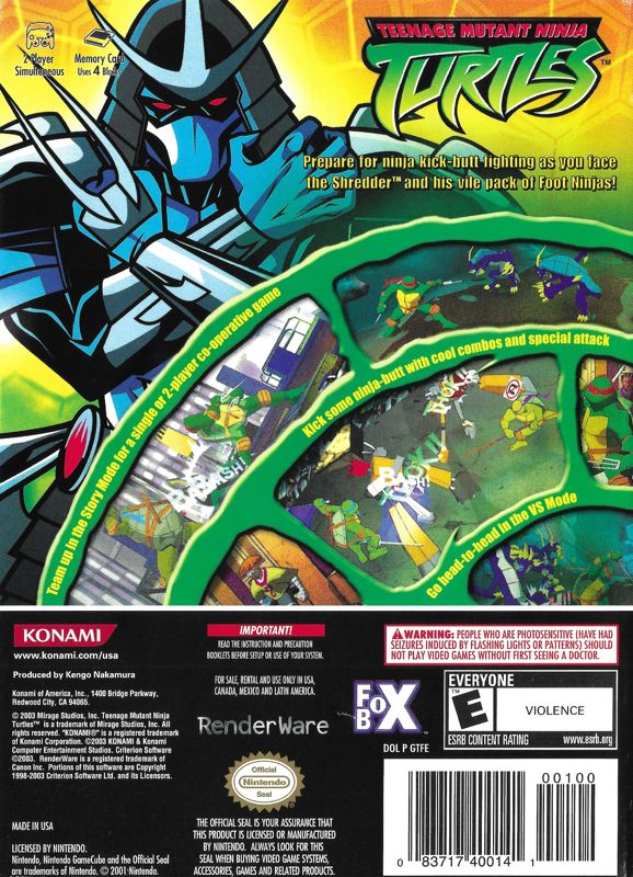 Teenage Mutant Ninja Turtles - GameCube