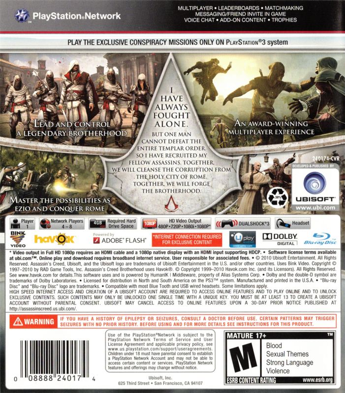 Assassin's Creed: Brotherhood - PlayStation 3