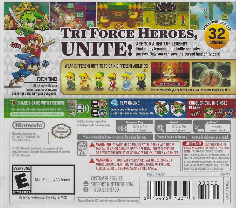 Legend of Zelda: Tri Force Heroes - Nintendo 3DS