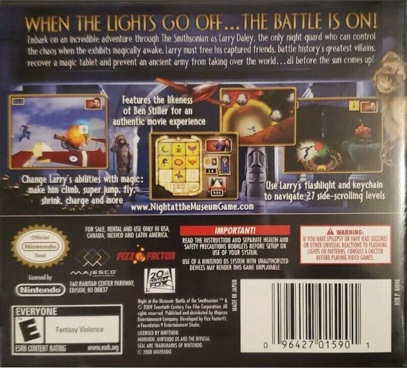 Night at the Museum: Battle of the Smithsonian - The Video Game - Nintendo DS