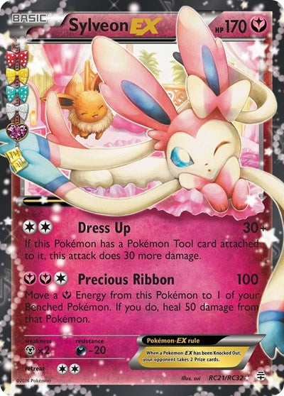 pokemon card radiant collection Sylveon EX (Full Art) - Generations: RC21/RC32 / Ultra Rare Card Type / HP / Stage PIKACHU Pokemon GENERATIONS Radiant Collection