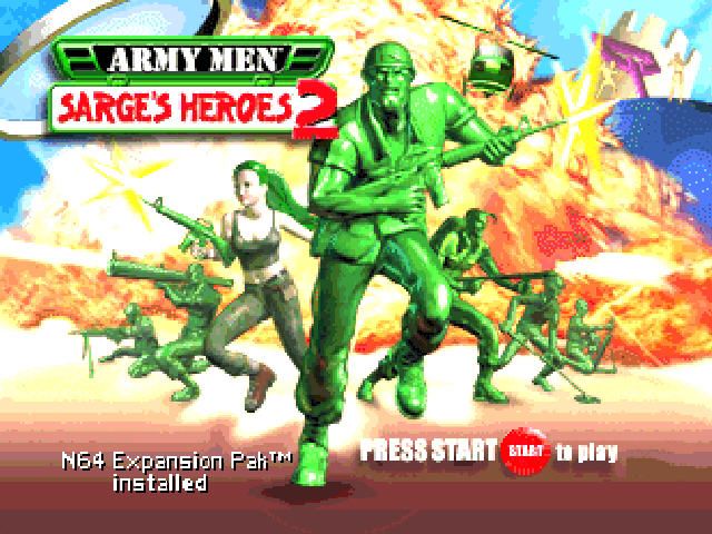 Army Men: Sarge's Heroes 2 (Green Cartridge) - Nintendo 64