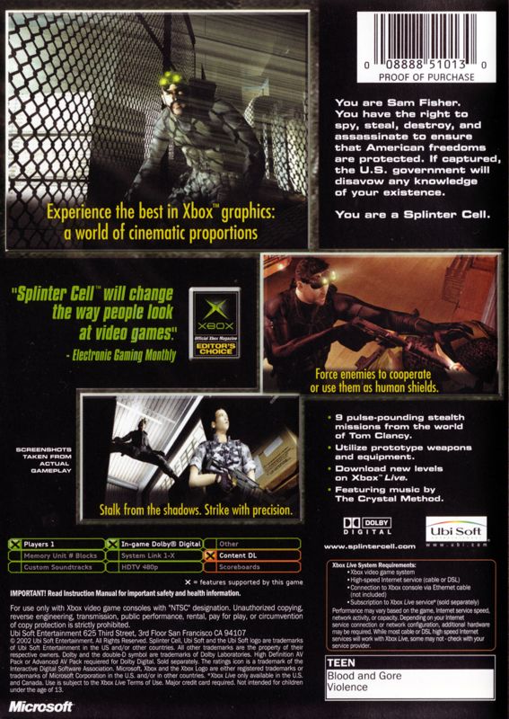 Tom Clancy's Splinter Cell - Xbox
