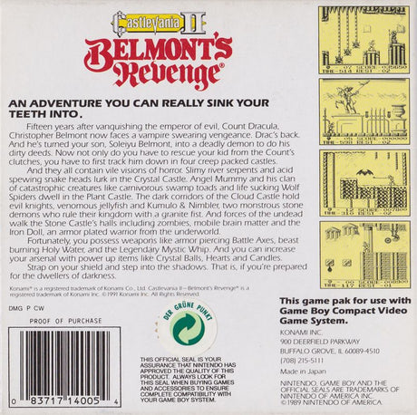 Castlevania II: Belmont's Revenge - Game Boy