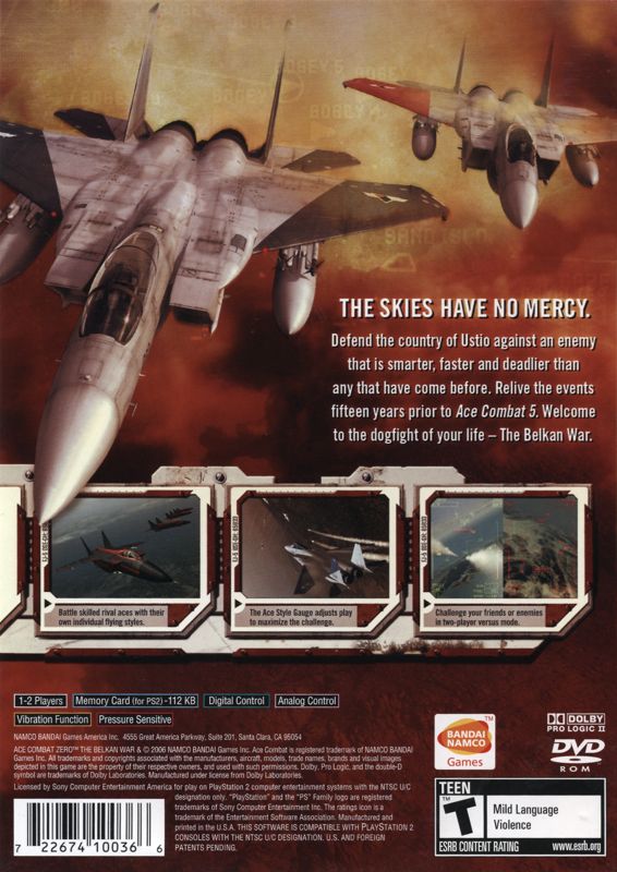 Ace Combat Zero: The Belkan War - PlayStation 2