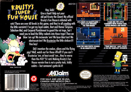 Krusty's Super Fun House - Super Nintendo