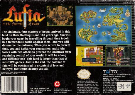 Lufia & the Fortress of Doom - Super Nintendo