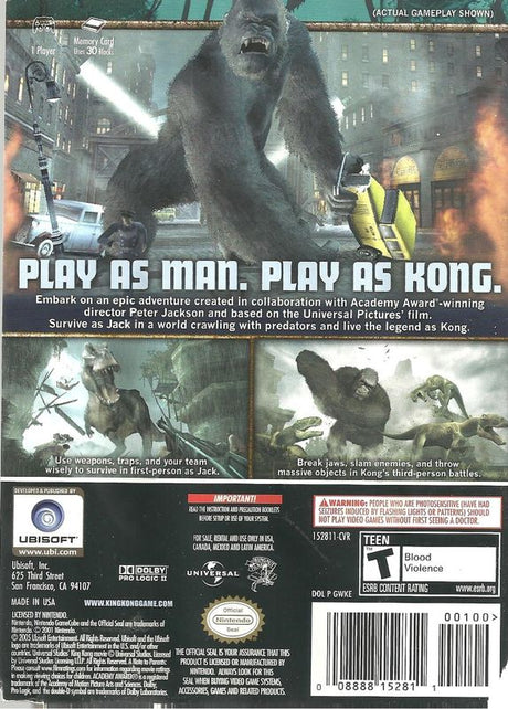 Peter Jackson's King Kong: The Official Game of the Movie - GameCube