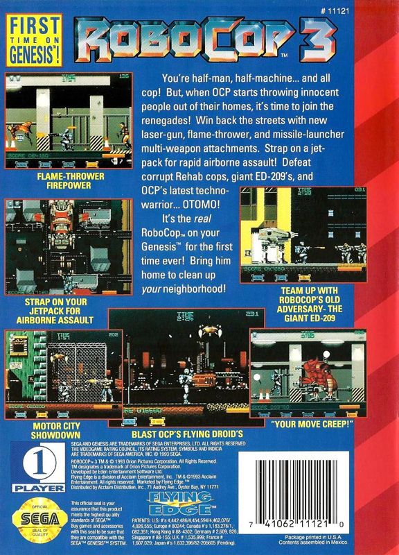 Robocop 3 - SEGA Genesis