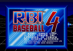 R.B.I. Baseball 4 - SEGA Genesis