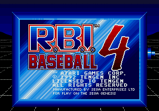 RBI Baseball 4 - SEGA Genesis