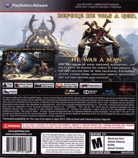God of War: Ascension - PlayStation 3