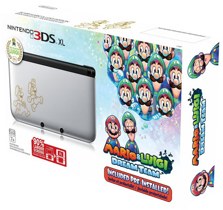 Nintendo 3DS XL System - Silver Mario & Luigi Edition
