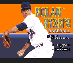 Nolan Ryan's Baseball - Super Nintendo