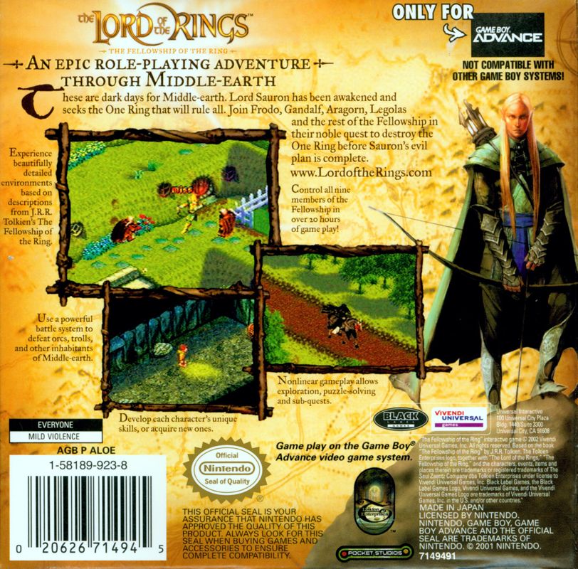 The Lord of the Rings: The Fellowship of the Ring - Game Boy Advance