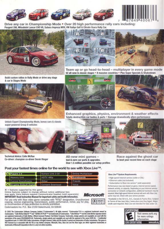 Colin McRae Rally 04 - Xbox