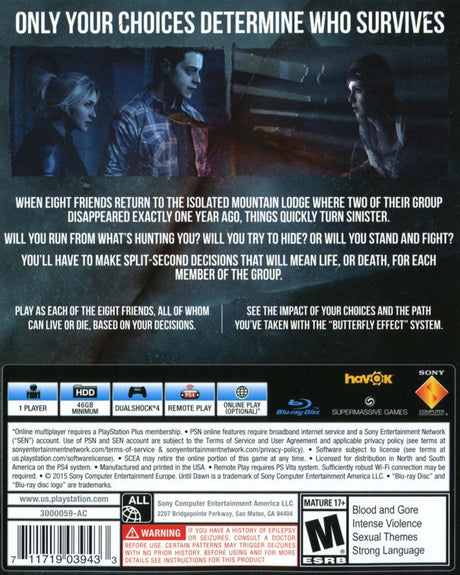 Until Dawn - PlayStation 4