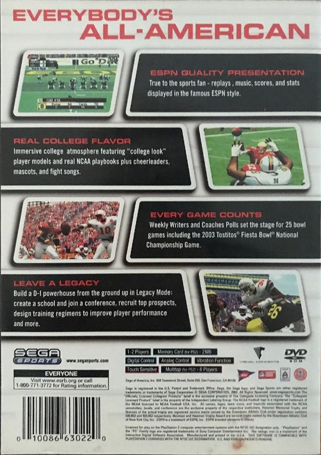 NCAA College Football 2K3 - PlayStation 2