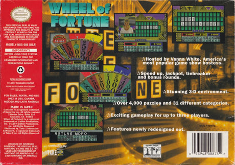 Wheel of Fortune - Nintendo 64