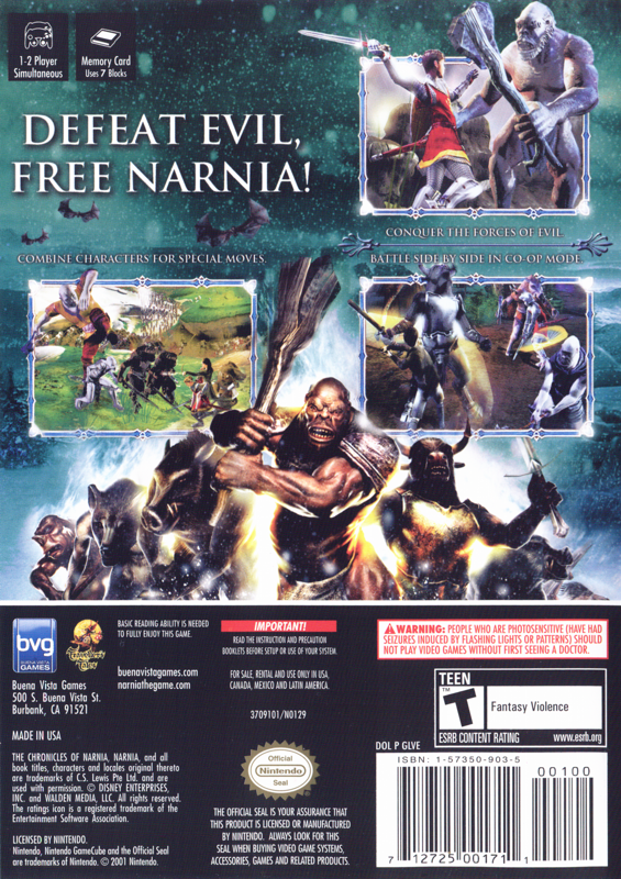 The Chronicles of Narnia: The Lion, the Witch and the Wardrobe - GameCube