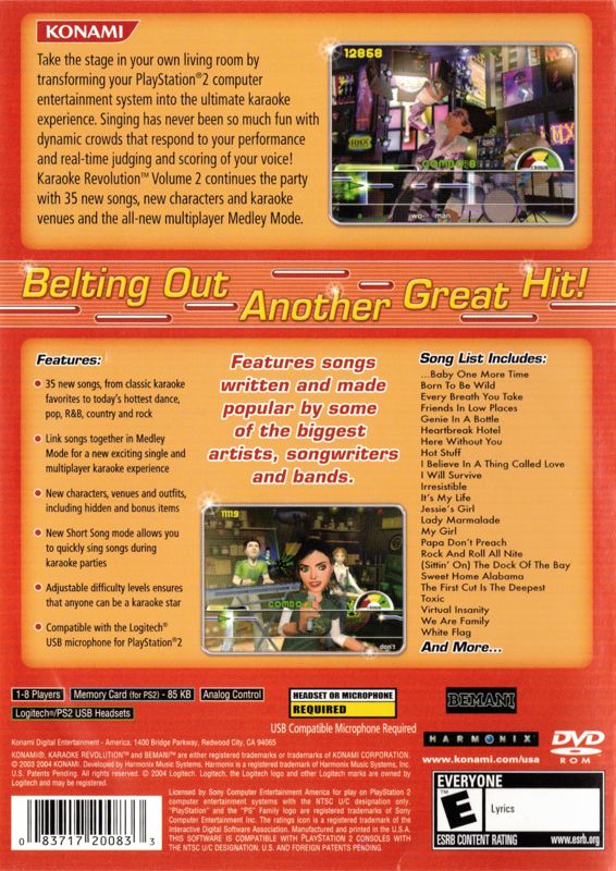 Karaoke Revolution: Volume 2 - PlayStation 2