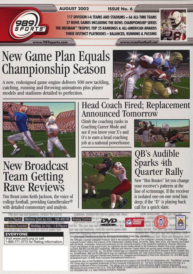 NCAA GameBreaker 2003 - PlayStation 2