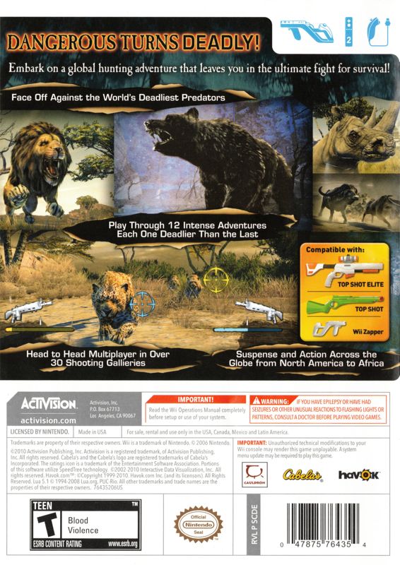 Cabela's Dangerous Hunts 2011 - Wii