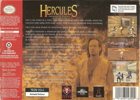 Hercules: The Legendary Journeys - Nintendo 64