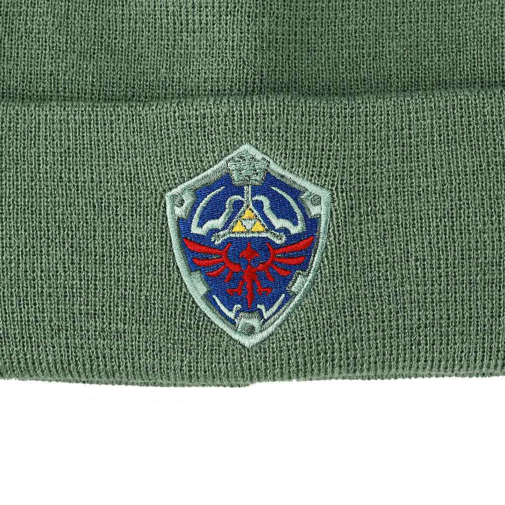 Hylian Shield Legend of Zelda Green Cuff Beanie