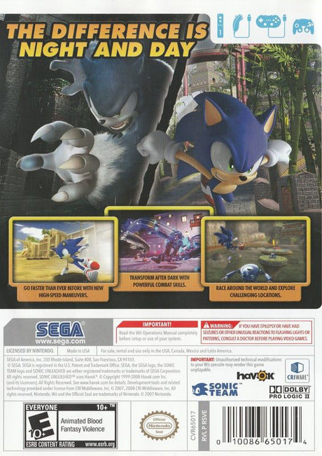 Sonic Unleashed - Wii