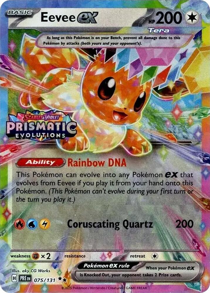 Eevee ex - 075/131 (Prismatic Evolutions Stamp) (075/131) [Miscellaneous Cards & Products]