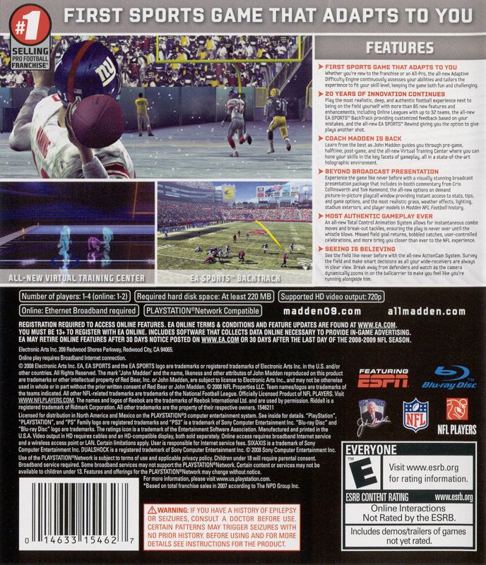 Madden NFL 09 - PlayStation 3